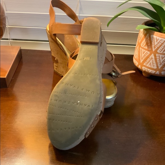 Light Brown Leather Ivanka Trump Wedges - Picture 7 of 9